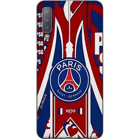 Kompatibelt Genomskinligt Skal till Samsung Galaxy A7 (2018) Liverpool FC fotboll Mohamed Salah röd Adidas klubbmotiv