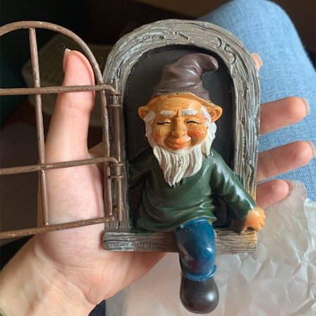 Hage over veggen dverg anheng harpiks gnom håndverk ornament