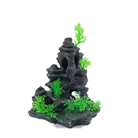 Akvarium Ornament Bergutsikt Stenprydnad Stenröse Landskap Akvarium Dekoration - Stora Storlekar