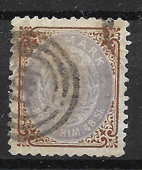 Danmark 1870 - AFA 21 - Stemplet