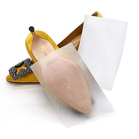 Sålbeskytter - Krystalklare selvklæbende puder, sålbeskytter til sko, skridsikker skosålsbeskyttelse til hæle