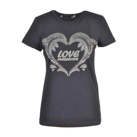 Love Moschino T-Shirt Sort, Dame