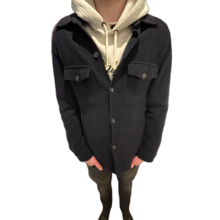 Mörk blå overshirt med knappar