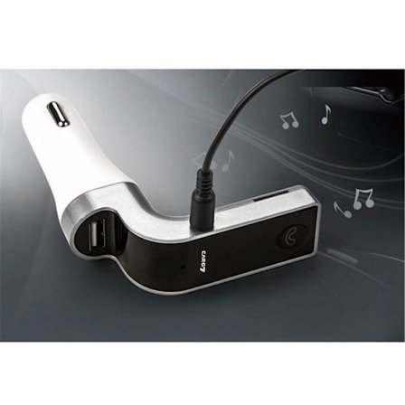 Bil Bluetooth MP3-Spelare FM-Sändare USB-Billaddare G7 - Silver