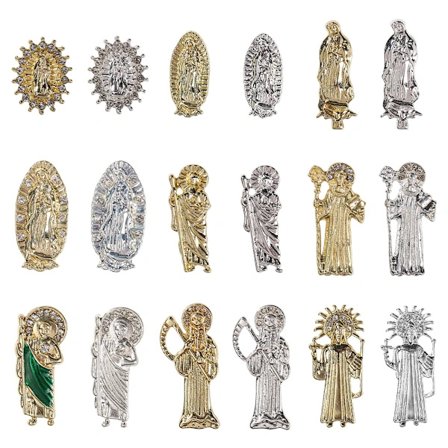 /EA/18 kpl ristin muotoisia kynsikoristeita, 18 tyyliä värikkäitä kynsitaidetarvikkeita lasilla