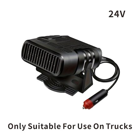 12V/24V Kjøretøy-montert Varme Varmluftsblåser | 2-i-1 Energibesparende og Rask Oppvarming eller Kjøling, 360-Graders Justerbar Varm Luft [DB]