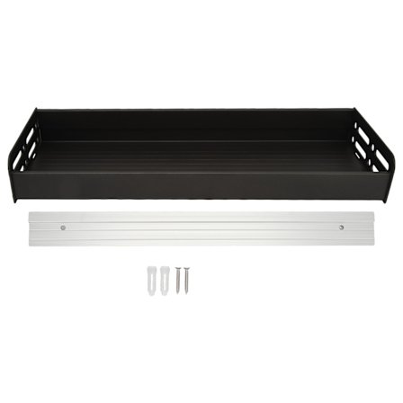 40 cm veggmontert krydderhylle, avtakbare dusjhyller, multifunksjonell dusjlagringshylle for bad, kjøkken, soverom, svart