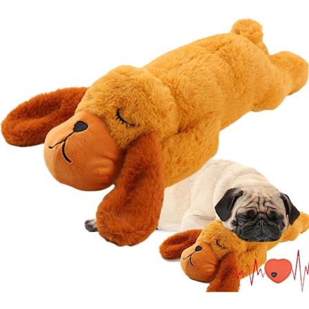 Hjerterytme-leketøy for valper, valpeleketøy med hjerterytme, hundleketøy for trening for å lindre separasjonsangst, atferdsstøtte for kjæledyr - Hund