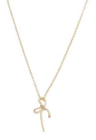SNÖ of Sweden Ribbon Small Pendant Neck 42 Halsband Dam Guld