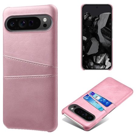 SKALO Google Pixel 9 Pro XL PU-læder Cover med Pung - Rosa guld