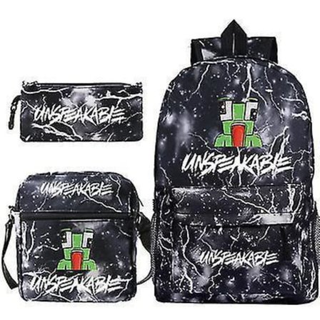 Unspeakable Student Schoolbag Leisure Backpack Small Shoulder Bag Pen Case Three-piece Set