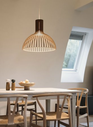 Victo 4250 taklampe 5 meter ledning Ø56 - valnøtt