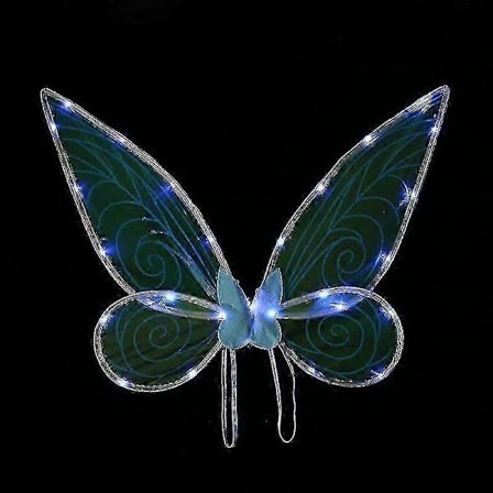 Sommerfuglevinger til piger og voksne - Lys op med LED-sommerfuglevinger til børn, kvinder, Halloween-cosplay