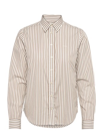 Reg Classic Poplin Striped Shirt White GANT