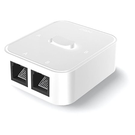 2 Port CAT6 RJ45 LAN Switch Selector 1000 Mbps 2 i 1 Ud / 1 i 2 Ud 2 i 1 RJ45 Netværk Splitter