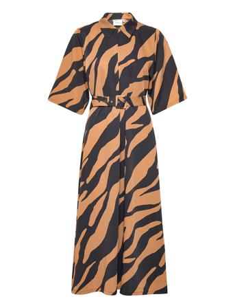 Bothildegz Ss Long Dress Patterned Gestuz