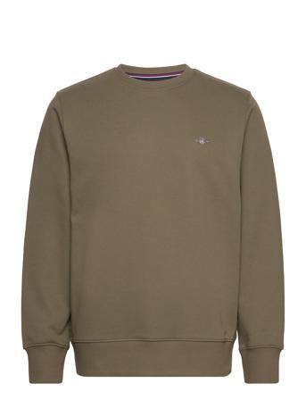 Reg Shield C-Neck Sweat Tops Sweat-shirts & Hoodies Sweat-shirts Khaki Green GANT