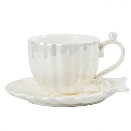 Krus Kaffekop Perlemorsskal Keramisk Udsøgt Kaffekop Og Underkop Sæt Til Eftermiddagste Kop 240ml Fødselsdagsgave Boligindretning hvid xi JLG