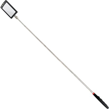 Ultra tynn LED teleskopisk speil, batteri inkludert, utvidbar opptil 88 cm