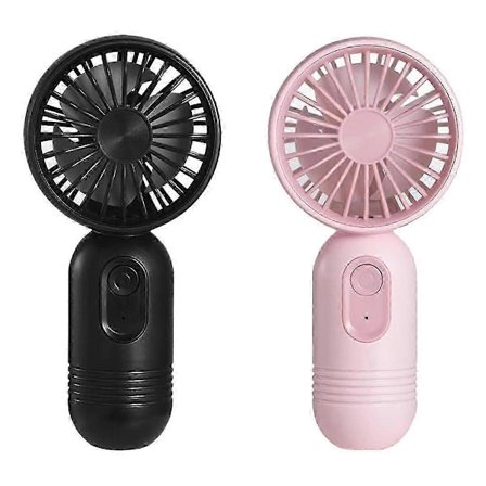 2 ST Mini Portabel Fläkt, Handhållen Fläkt Batteridriven Liten Personlig Fläkt för Kontor Utomhusresor (LGL)