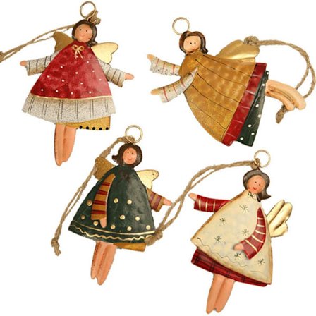 Dekorationer Dansande Flygande Ängel Julgransdekoration (4-Pi
