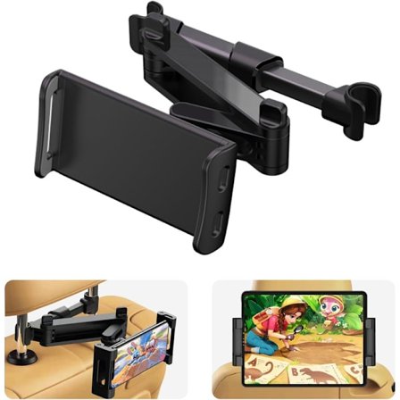 Nestling Tablet Holder til Bil, 360° Roterbar iPad Holder til Bagsæde med Foldbar Arm, Bil Tablet Holder til Børn