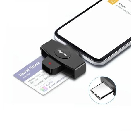 Rocketek Smart CAC Card Reader Type-c Bank Skatte Deklaration SIM Kort