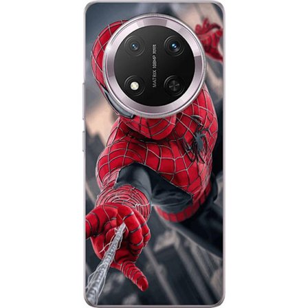Kompatibel Mobilcover til Honor Honor Magic7 Lite Dynamisk Spider-Man-illustration i action-perspektiv, superheltetema med bevægelsesenergi og cinema