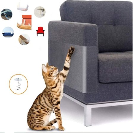 Lemmikin kissan naarmuuntumisenestoteipit, suojaava kalvo koulutukseen, sohva, seinä, ovi