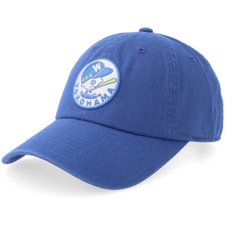 American Needle - Yokohama Whales Ballpark Royal Dad Cap Unconstructed Blue Cap - @ Hatstore