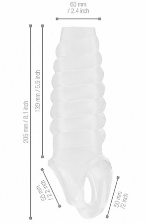 Kjøp No.21 Dong Extension Transparent - Penisforlenger/Sleeve | God pris