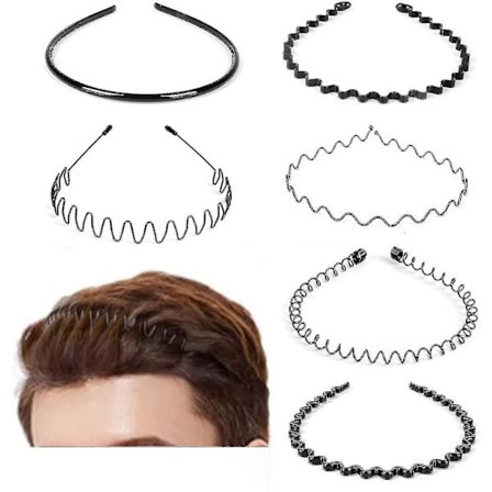 6 Pcs Hair Hoop, Metal Hair Bands For Men Women's Headbands Beauty Care, Unisex