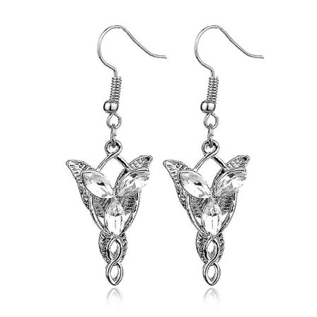 Trendiga Arwen Evenstar Hängande Örhängen Lord Elf Princess Kristall D