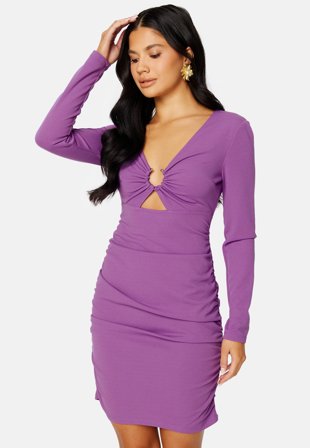 BUBBLEROOM Paris Cut Out Dress Purple Tøj