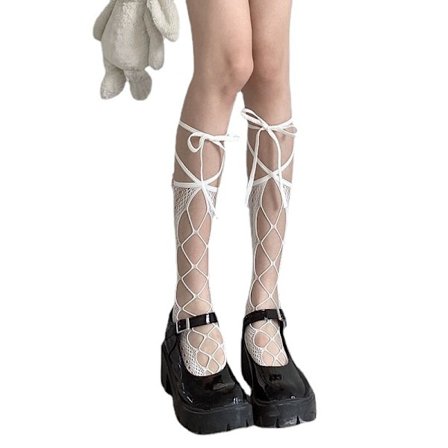 2 par damstrumpor med korsbindning, knähöga, sommar, korta