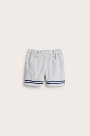 Newbie | Stripete shorts med knapper Offwhite 92 | Offwhite