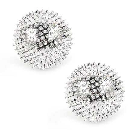 2 stk. Massasjeballer med pigger - Akupressur Aktiv Massasje Piggete Hardt Massasjeverktøy For Hånd Fot Sølv 56mm