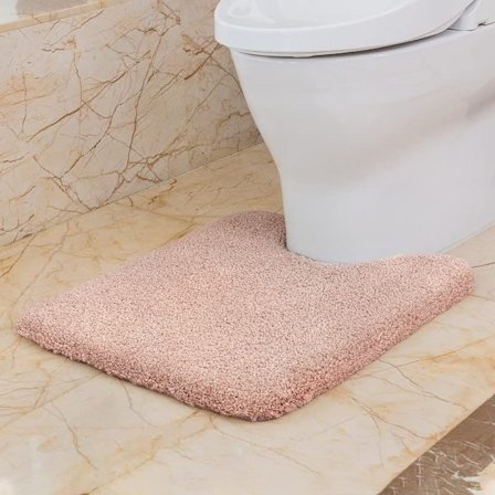 Skridsikker toilet kontur måtte fortykket toilet måtte absorberende toilet måtte ultra blød mikrofiber badeværelse tæppe, hurtig tørring, 