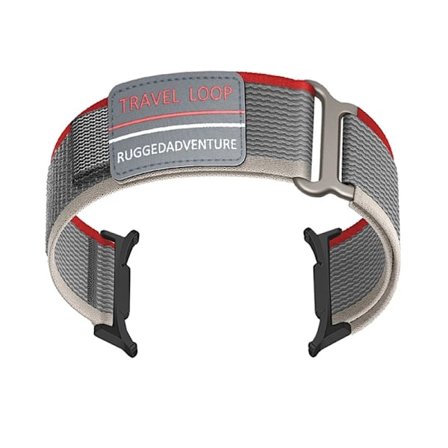 Nylonklokkereim for Galaxy Watch 7 Ultra Svart+rød