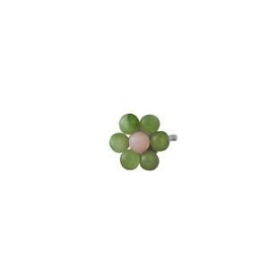 Design Letters Flower Stud Earring One Size - Jewellery and watches - One size - Silver - Mädchen