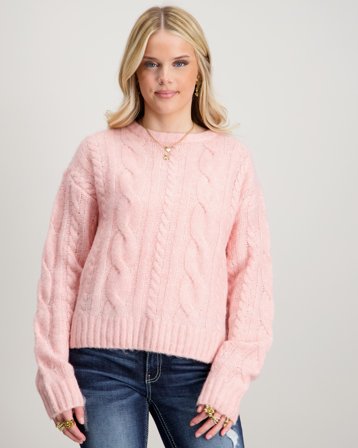 LMTD NLFNAIBLE LS SHORT KNIT Różowy Swetry Chłopiec - Kids Brand Store