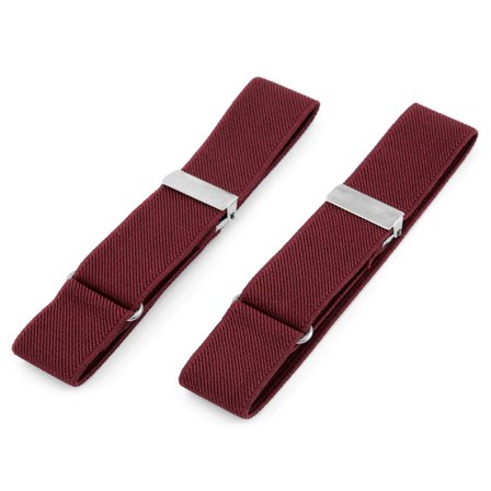 Burgundowe opaski do koszuli dla mężczyzn - Opaski do koszul