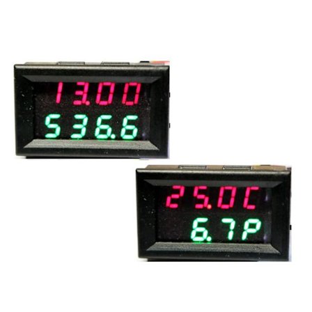4 in 1 Volt + Amp + Temp + Watt 0-33V + 0-10A DC Digital lcd