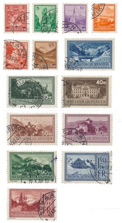 Liechtenstein 1934 - MICHEL 126/139 - Stemplet