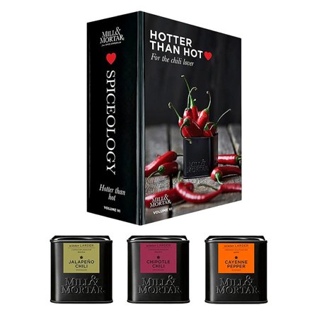 Mill & Mortar Hotter Than Hot Gaveæske Chipotle, Cayenne, Jalapeño, Helse & Madvarer, Krydderier, Øvrigt