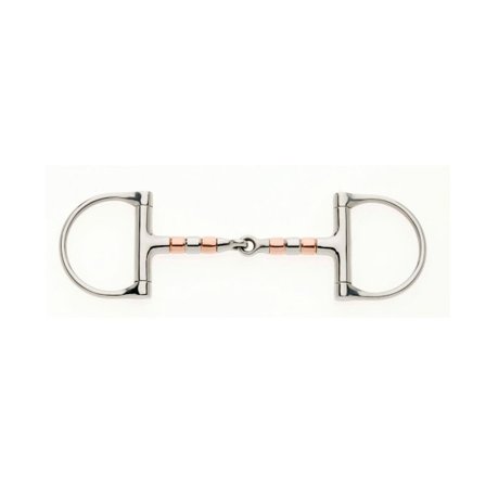 Lorina Koppar Rull D Race Snaffle 5in Silver/Koppar