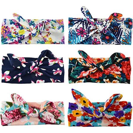 6 Delar Hårband För Kvinnor Boho Pannband Vintage Printed Huvud
