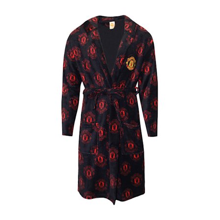 Manchester United FC Herre Logo Badekåpe M Svart/Rød Svart/Rød