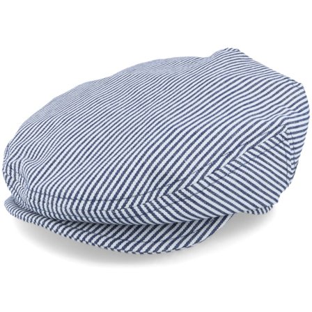 Kinder CTH Ericson - Blau flatcap Cap - Kinder Carl Jr. Candy Stripe Indigo Flat Cap @ Hatstore