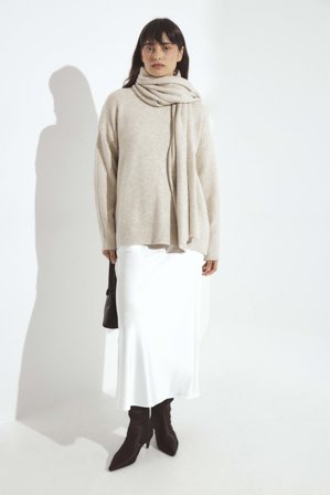 NA-KD Satin-Midirock - Satin Röcke - Weiß - EU 34